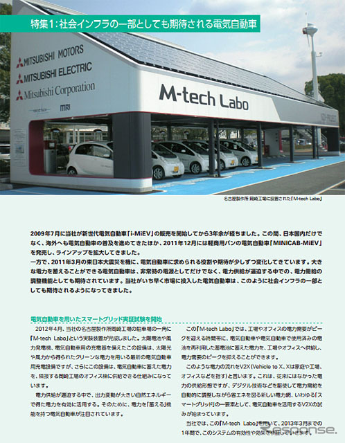 三菱自動車「社会・環境報告書2012」