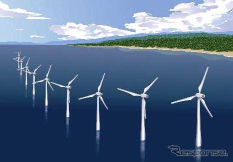 洋上風力発電設備のイメージ