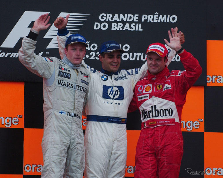 【F1ブラジルGP】決勝…混乱の最終戦、モントーヤが勝利