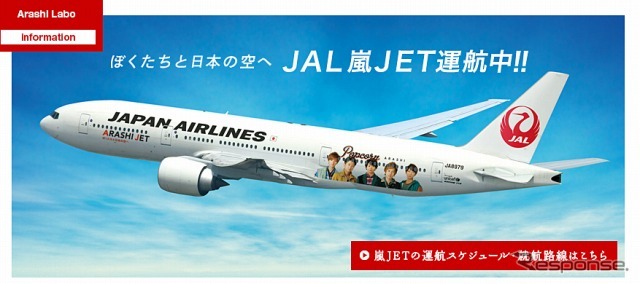 特別デカール機「JAL嵐JET」