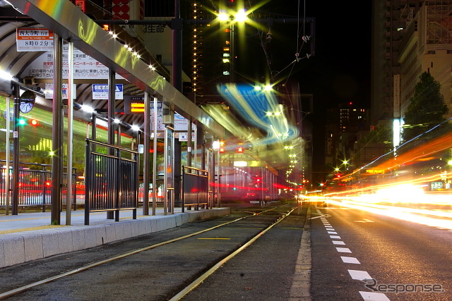 岡山電軌 岡山駅前電停