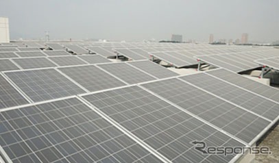 深セン村田科技有限公司　建屋屋上に設置されたソーラーパネル