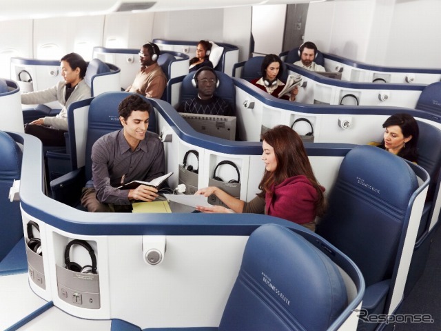 デルタ航空・ボーイング747-400型機の内装刷新