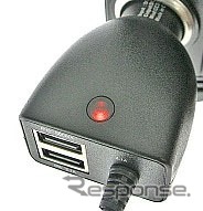 シガーソケット式スマートフォン充電ケーブル