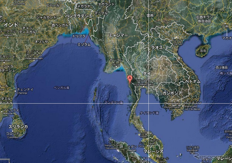 ミャンマー・ダウェイ位置図