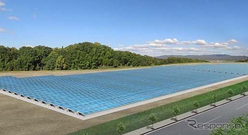 関電エネルギーソリューションが京都府精華町に建設するメガソーラーの完成予想図