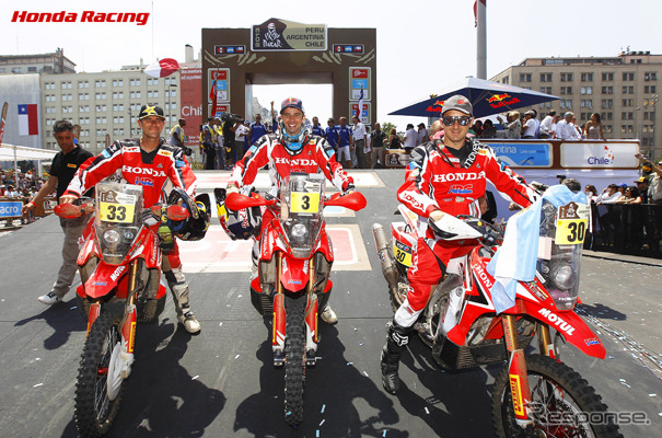 ホンダ、ダカール13で参戦した3人全員が完走