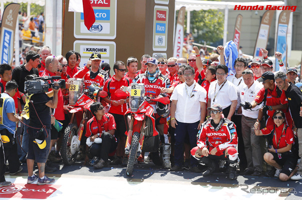 ホンダ、ダカール13で参戦した3人全員が完走