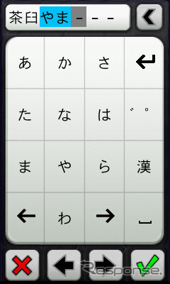 新しい日本語入力インターフェース。携帯電話のテンキー入力と同じ方式だ。