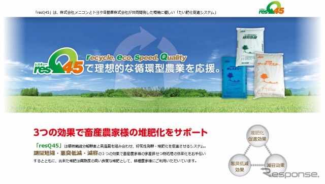 トヨタ自動車・畜産向け堆肥化促進システム「resQ45（レスキュー45）」