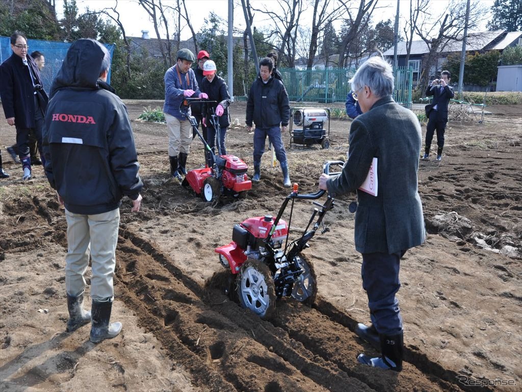 ホンダ耕うん機の発表体験会