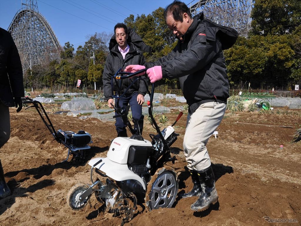 ホンダ耕うん機の発表体験会