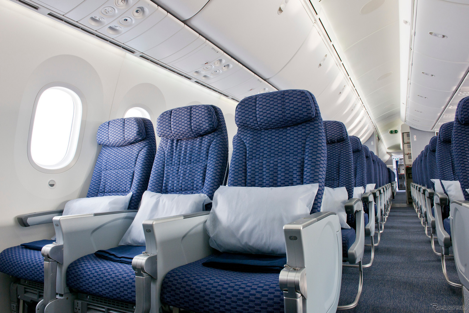 ユナイテッド航空787インテリア