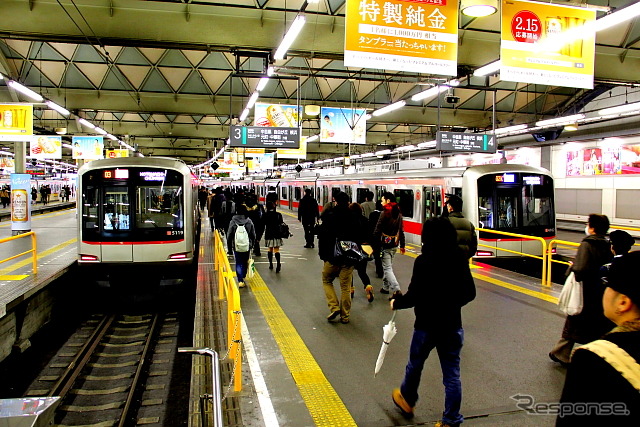 東急東横線渋谷駅（参考画像）