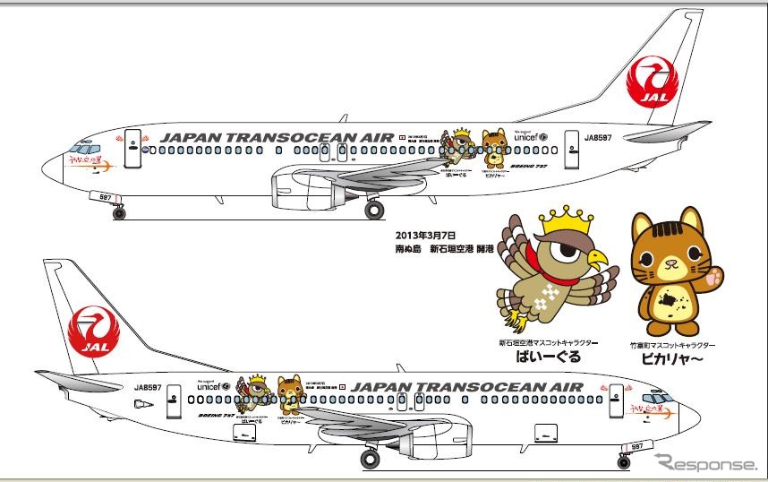 JTA特別デカール機「ぱいーぐる・ピカリャ～ジェット」
