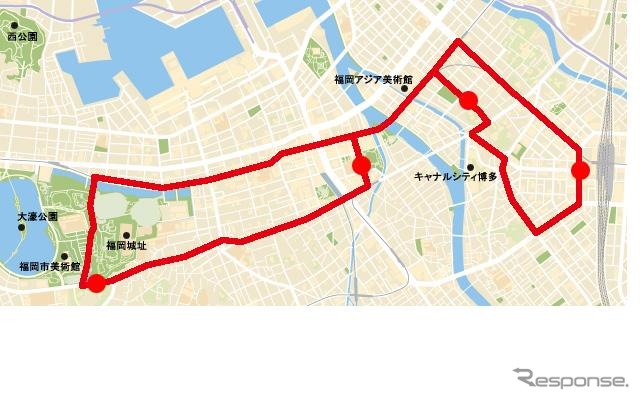 福岡オープンバス「ベイサイド・博多街なかコース」の運行ルートを変更