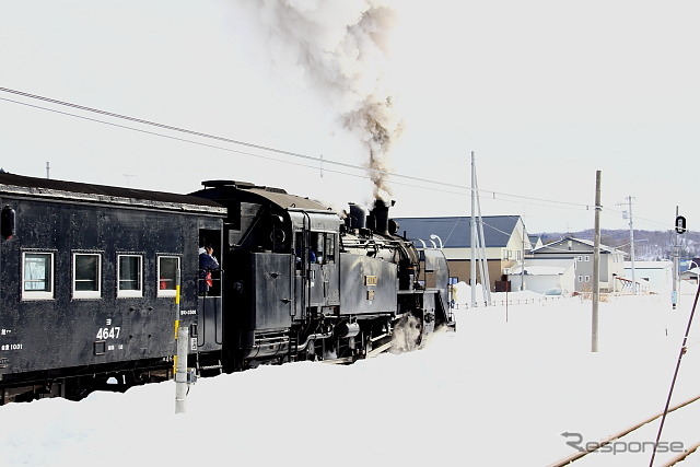 JR北海道 釧網線 標茶駅 「SL冬の湿原号」（2013年2月）