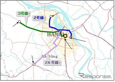 ハノイ都市鉄道建設事業（2号線・2A号線・3号線）の概要