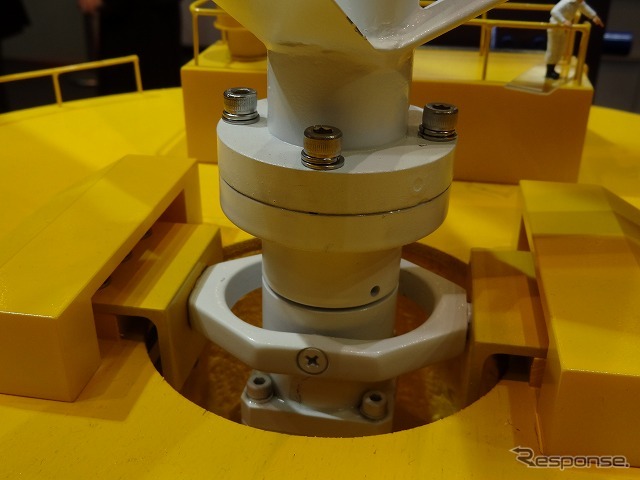 発電機は浮体中央にあり、メンテナンスしやすい構造。