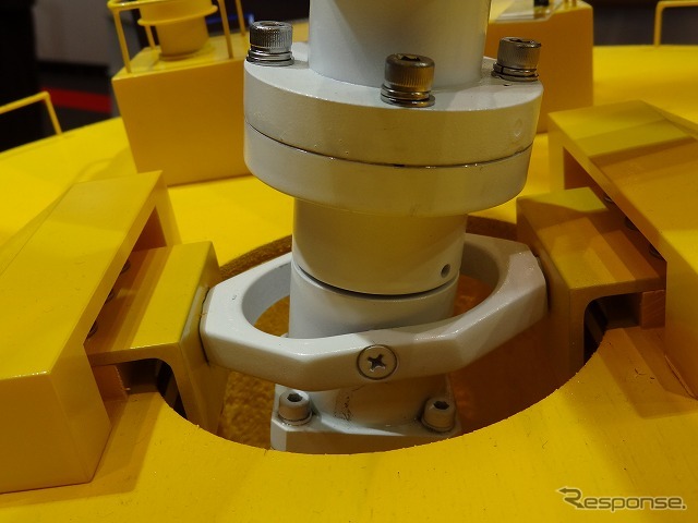 浮体の傾きは発電部に影響を与えない構造となっている。