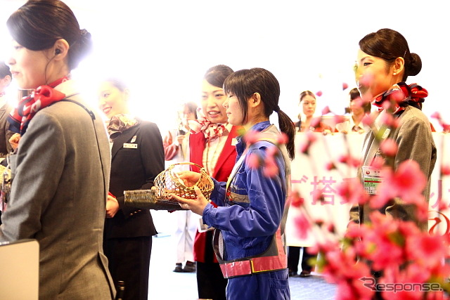 JAL ひなまつりフライト（2013年3月3日 羽田空港）