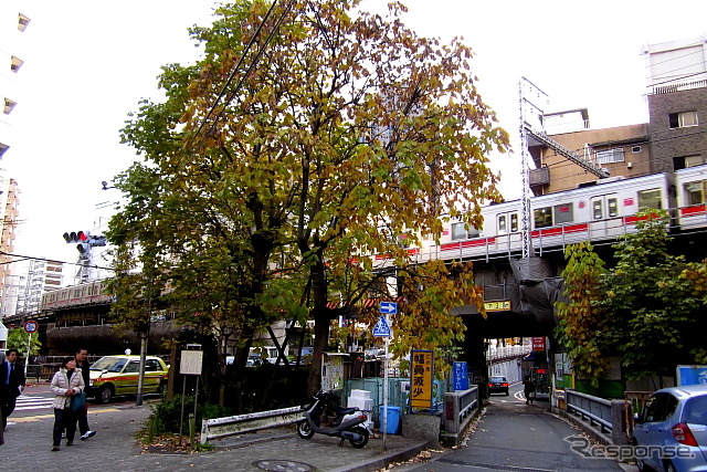 2013年3月15日までの東横線渋谷～代官山間（地上区間）