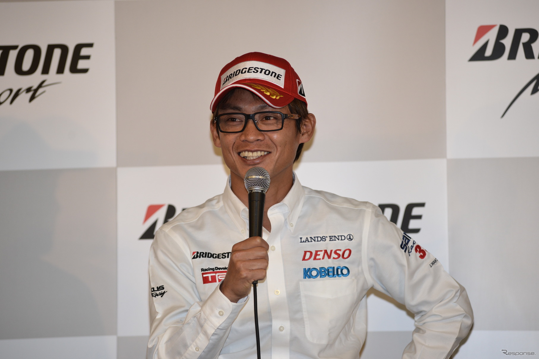ブリヂストン モータースポーツ計画発表会に出席した脇阪寿一氏