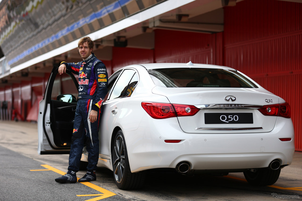 インフィニティQ50とベッテル選手