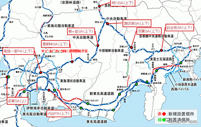 電気自動車用急速充電システムの設置場所