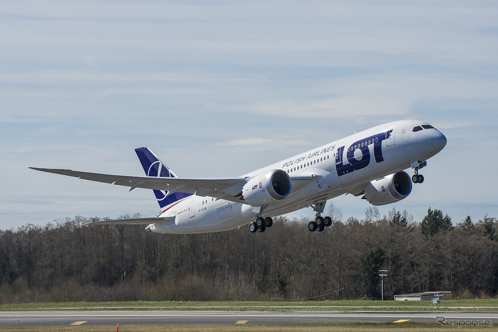 LOTポーランド航空の787を使用した飛行テスト