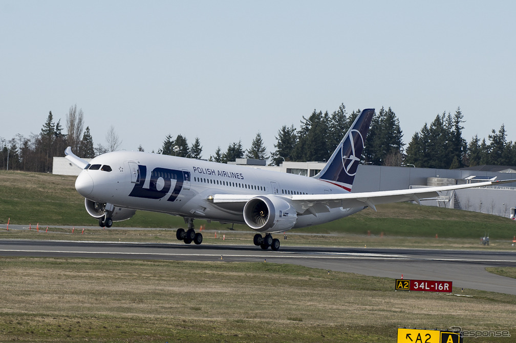 LOTポーランド航空の787を使用した飛行テスト