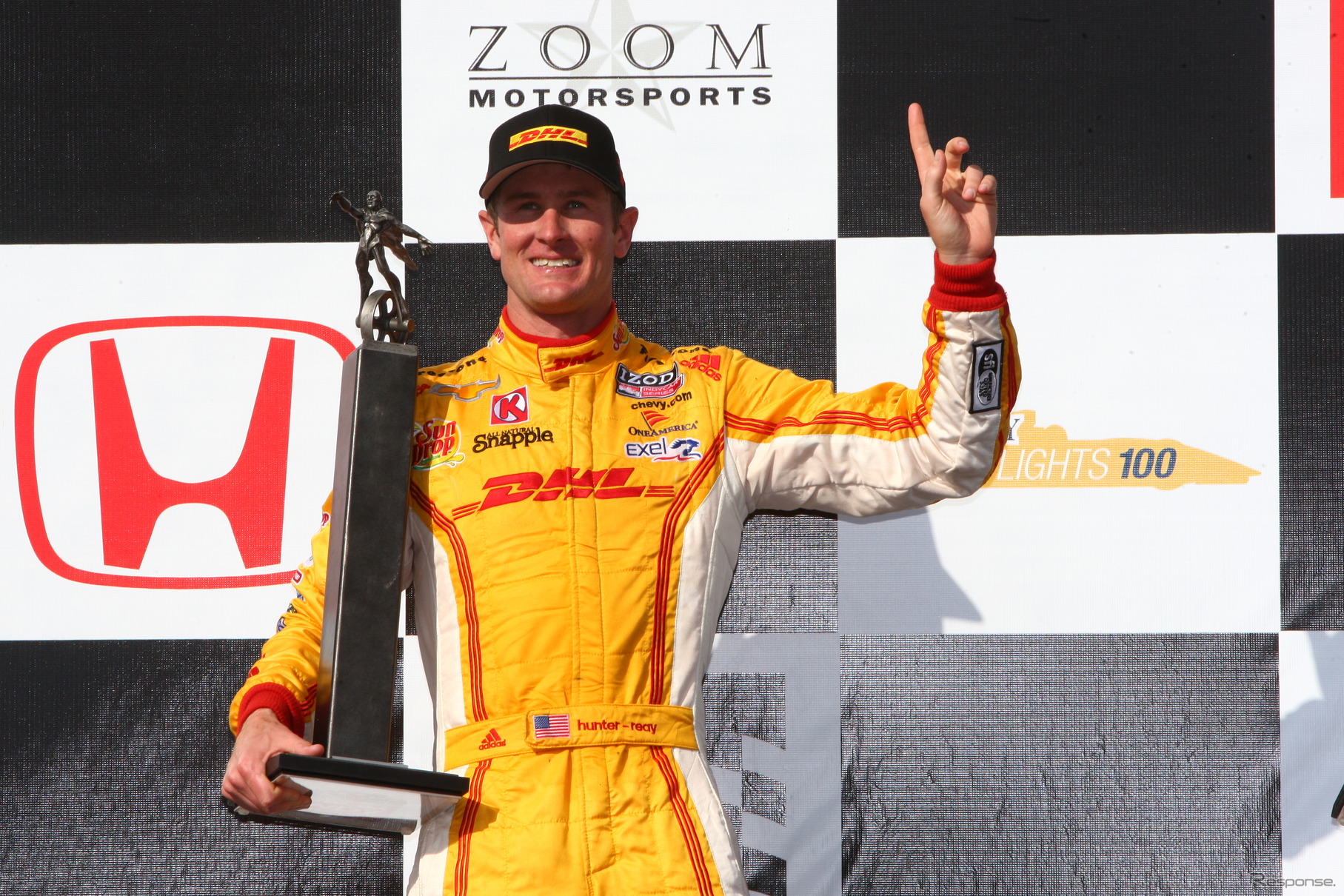今季初優勝のライアン・ハンターレイ。写真：Indycar
