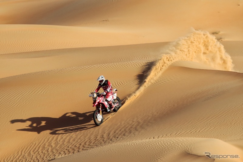 砂漠でのCRF450 RALLY