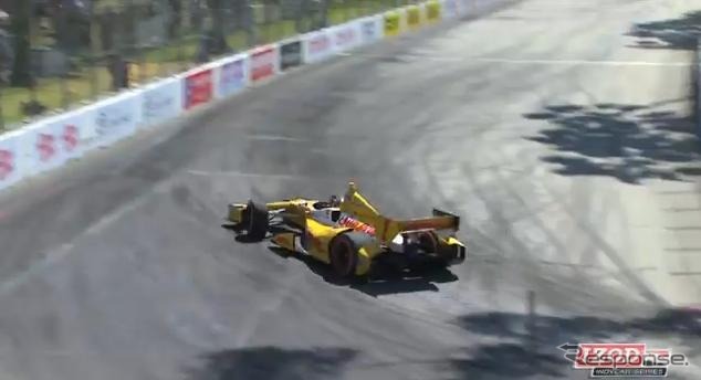 トヨタ・グランプリ・オブ・ロングビーチの予選トップ３（動画キャプチャ）