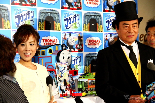 「きかんしゃトーマス ブルーマウンテンの謎」公開イベントでの高橋英樹さんと高橋真麻さん
