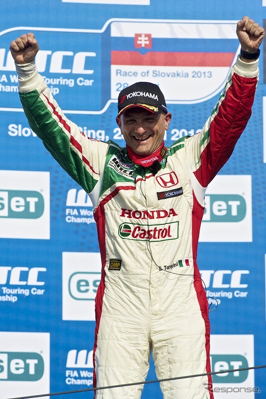 ガブリエーレ・タルクィーニ選手の表彰台