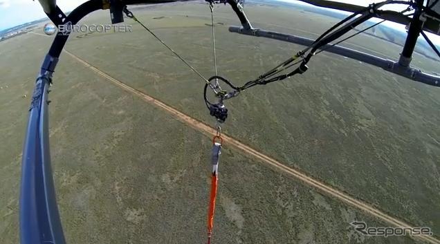 EC145ヘリコプターの無人デモンストレーション飛行（動画キャプチャ）