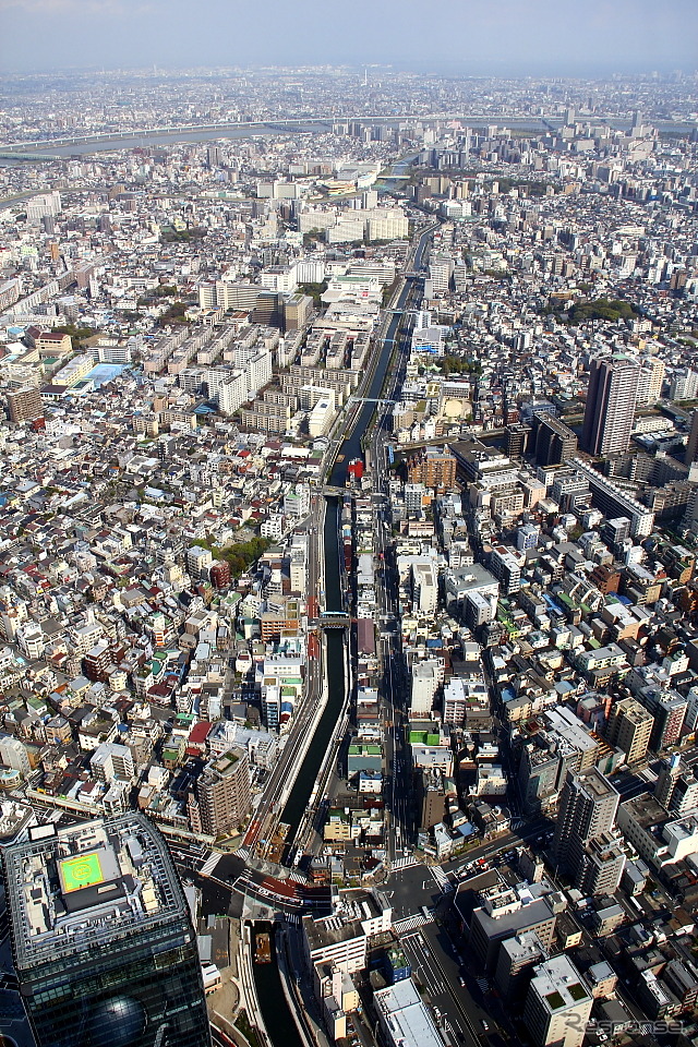 東京スカイツリーから江戸川方面を眺める