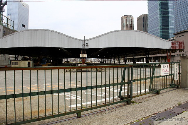 抜け殻となった梅田貨物駅（2013年4月末）