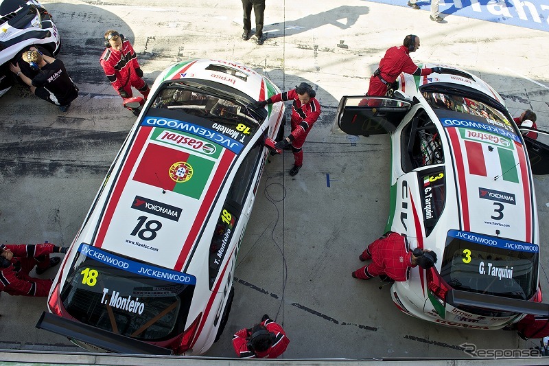 カストロール・ホンダ・ワールド・ツーリングカー・チームのピット