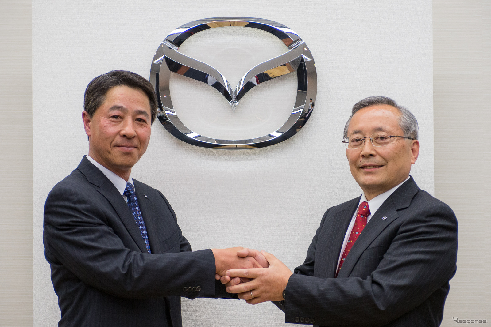 マツダ 社長交代発表会