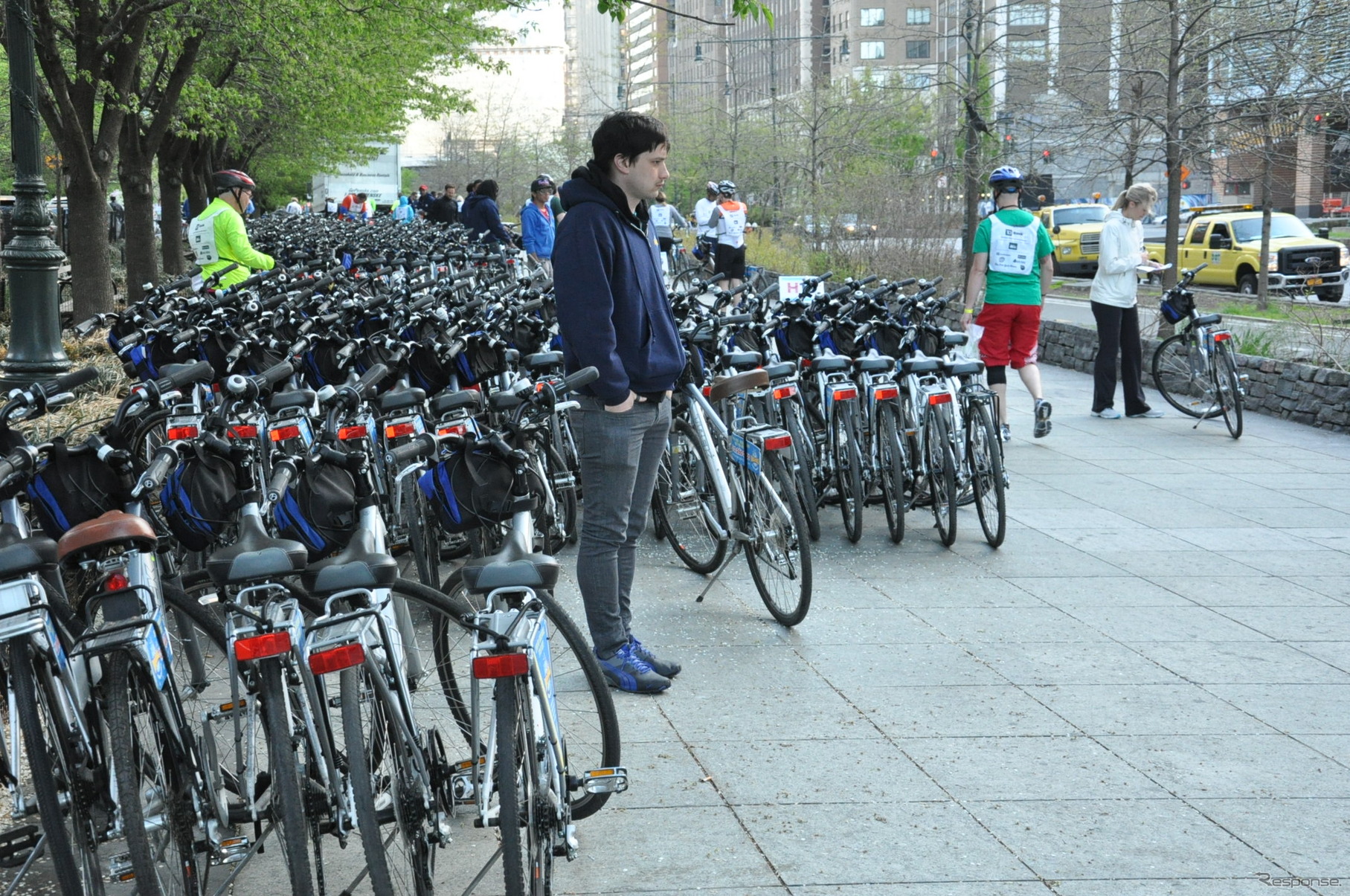 早朝の自転車貸し出し