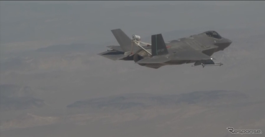 F-35のAOAテスト（動画キャプチャ）