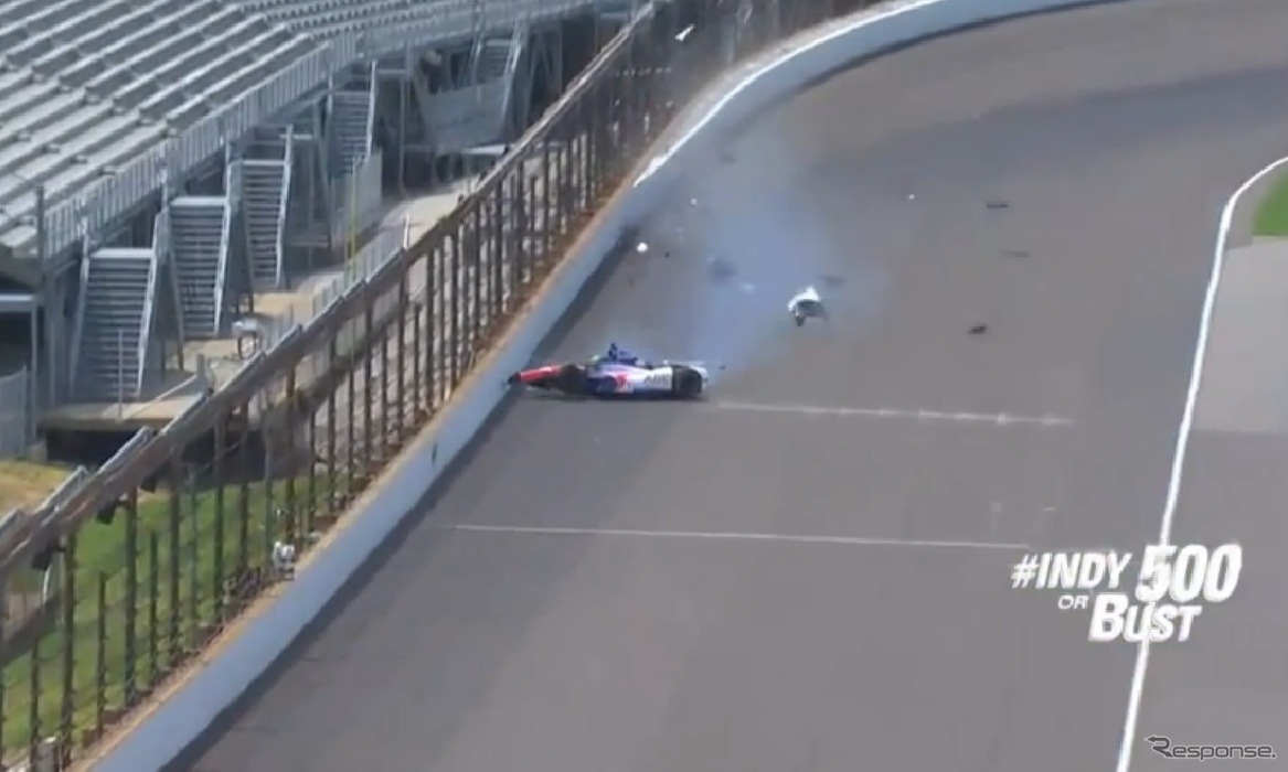 INDYが公開したクラッシュ時の動画キャプチャ