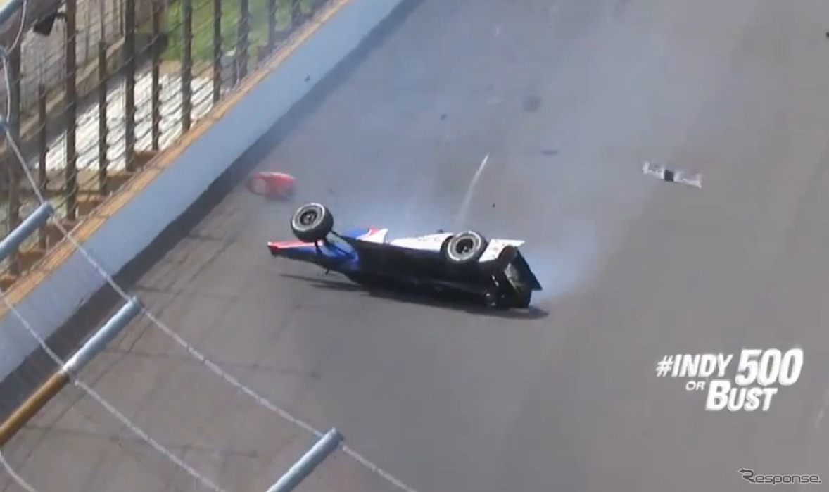 INDYが公開したクラッシュ時の動画キャプチャ