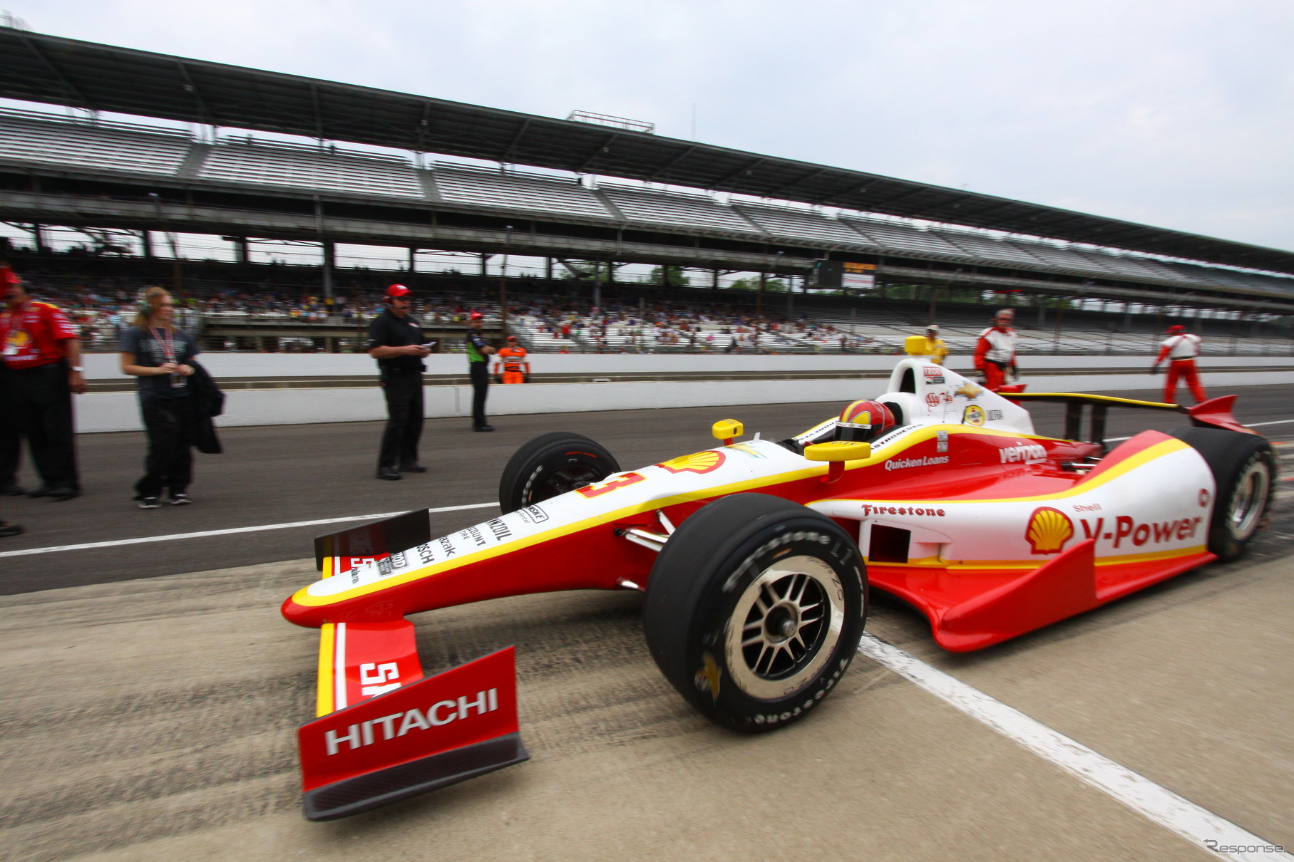 インディ500通算3勝のエリオ・カストロネベスは予選8位。写真：IndyCar