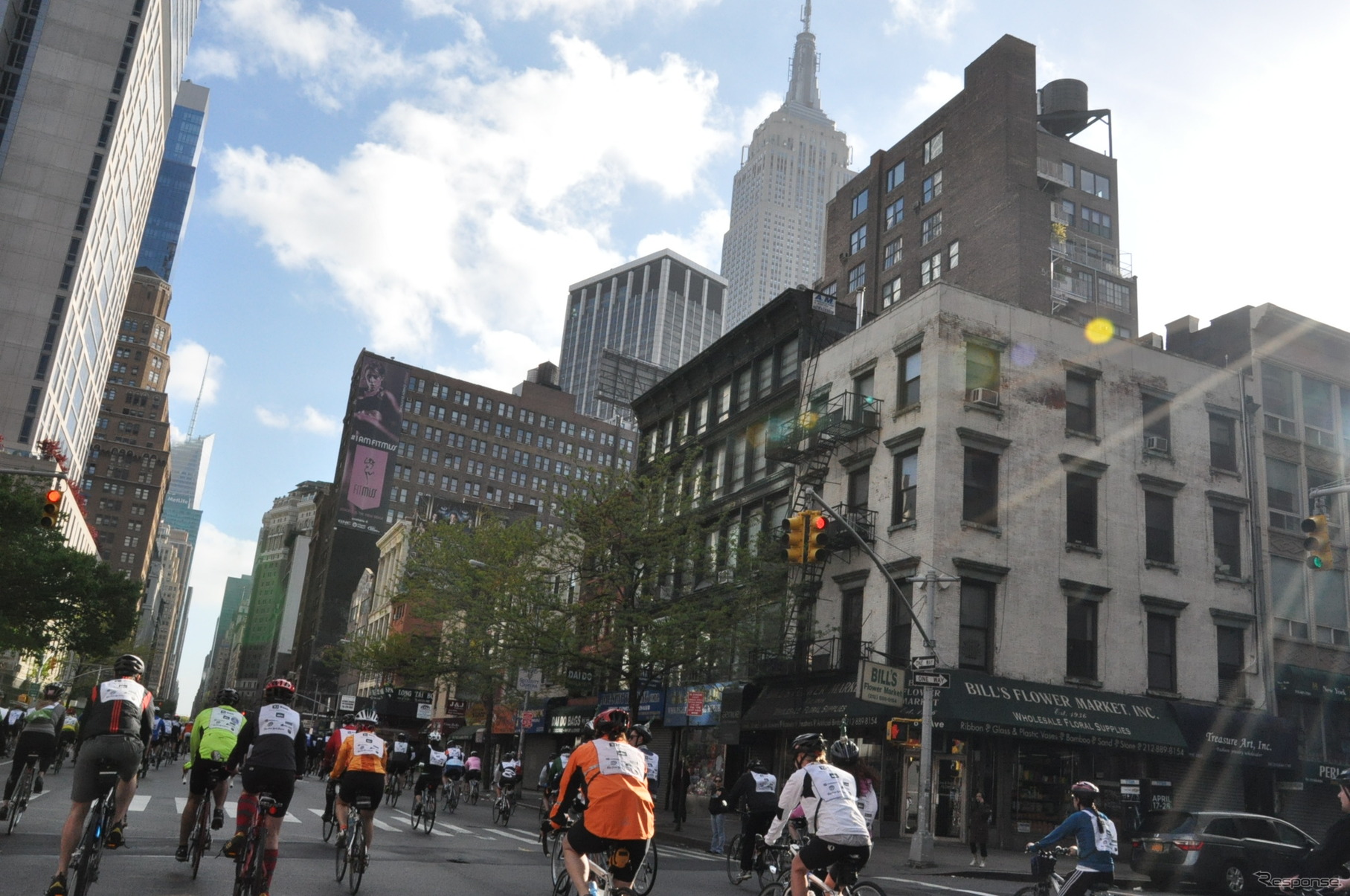 バイクニューヨーク13では、マンハッタン島を縦断する