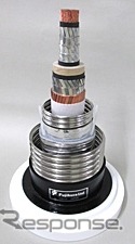 性能検証用高IC線材使用66kV超電導ケーブル(フジクラ)。