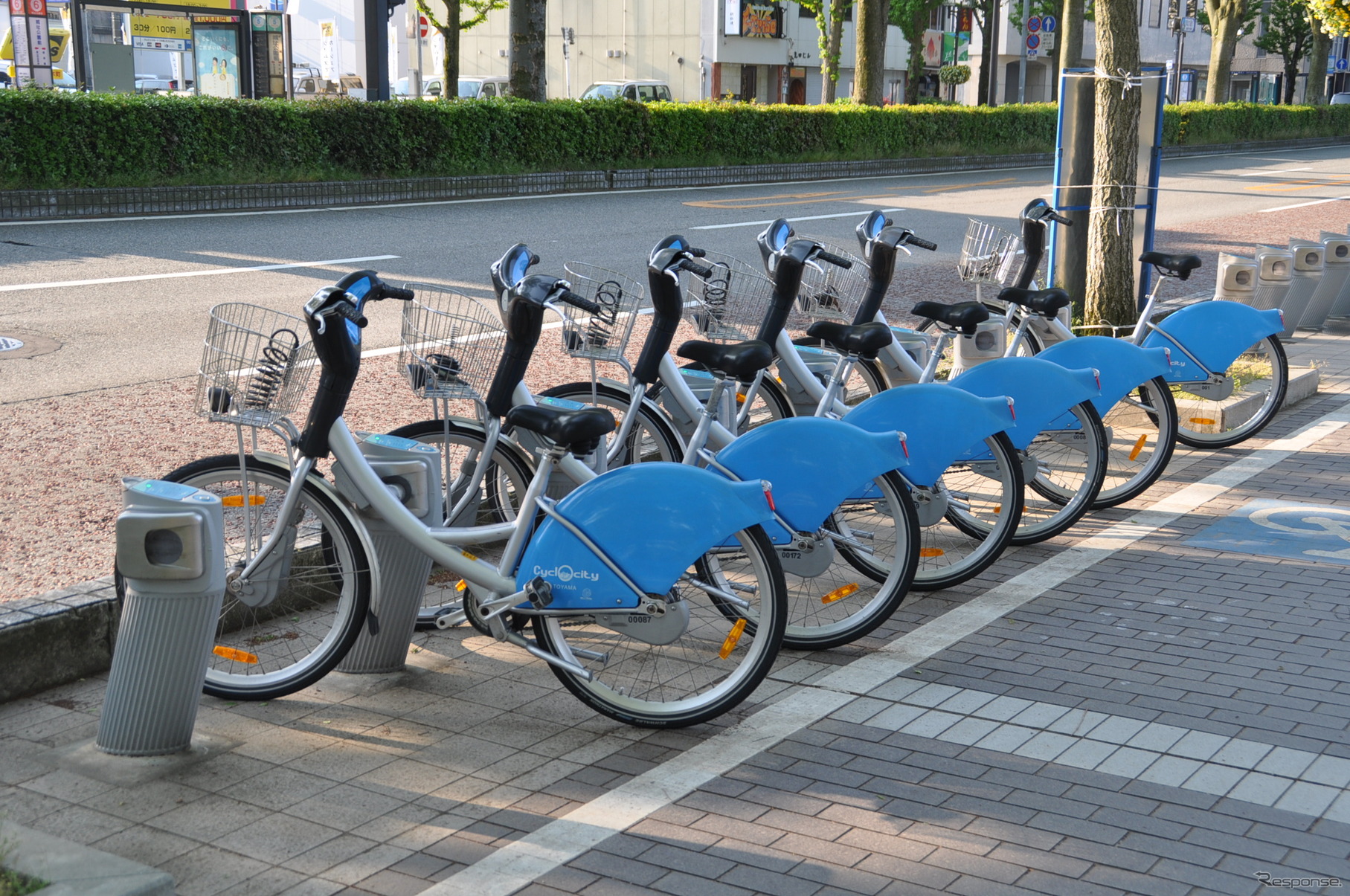 富山市にはこのような自転車のレンタル・ステーションが15カ所ある