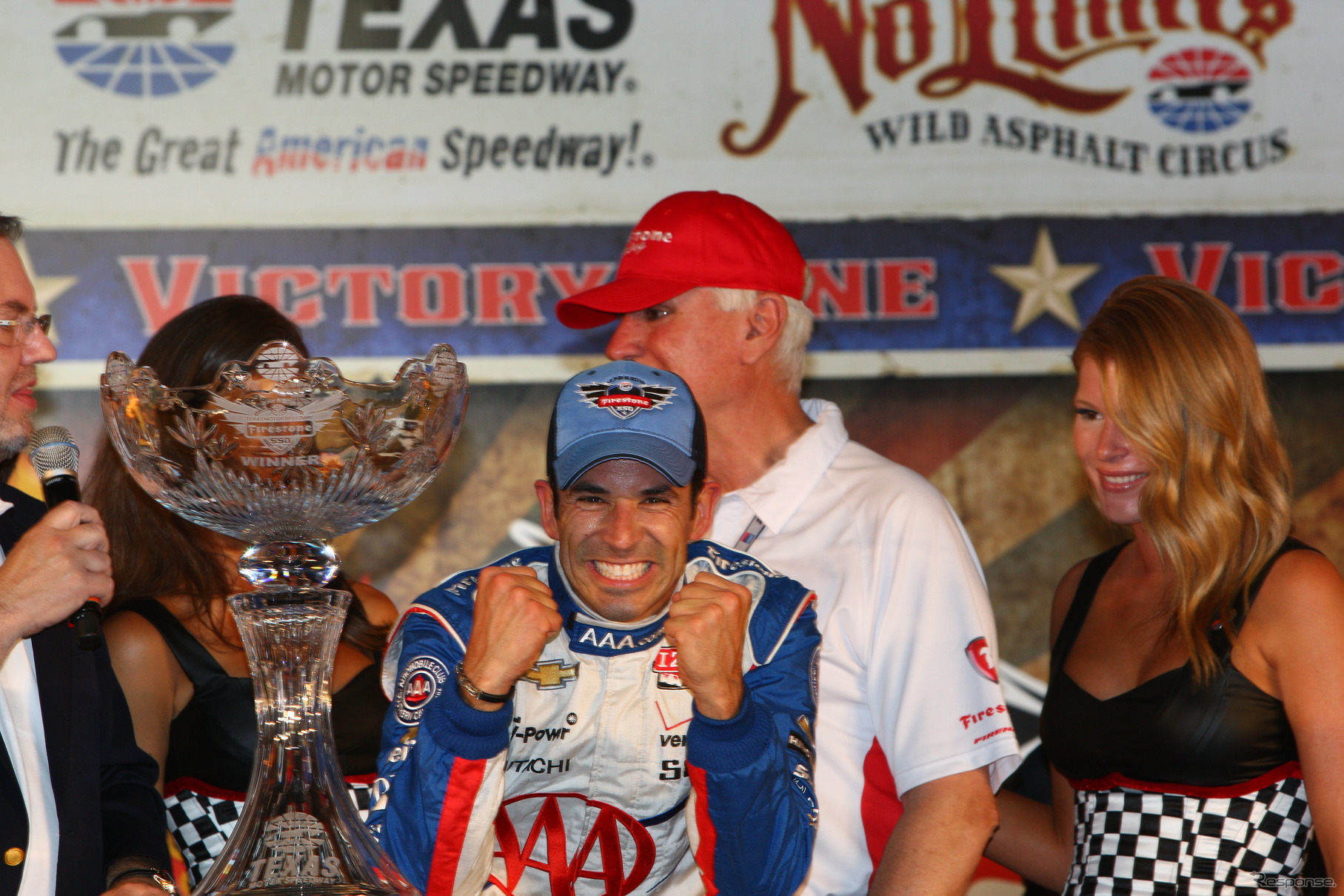 テキサス戦を制して今季初優勝のカストロネベス。写真：IndyCar